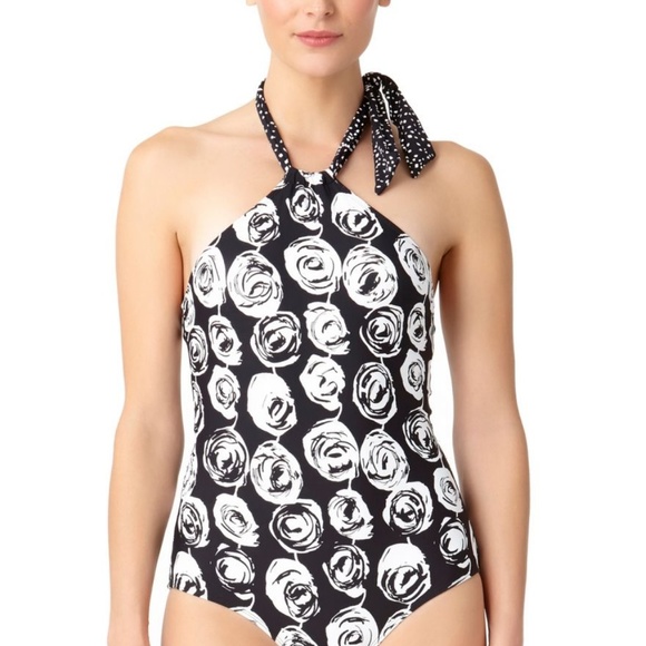 Anne Cole Coming Up High Neck One-Piece - Picture 4 of 6